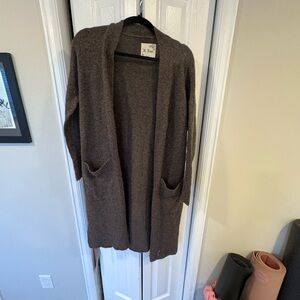 M. Rena Brown Open Front Cardigan Sweater